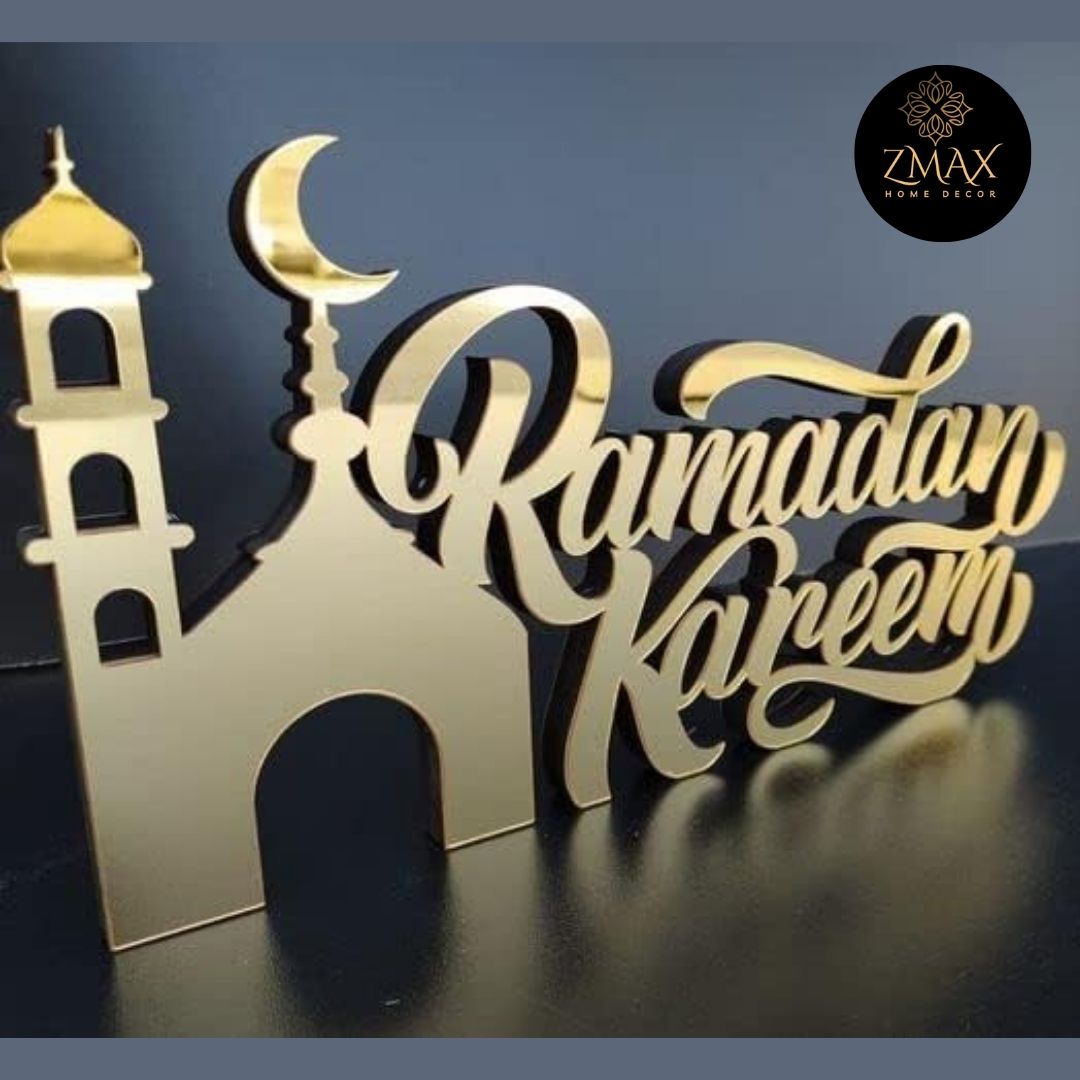 Acrylic Islamic Tabletop Decors | Ramadan Kareem and Eid Mubarak Decoration | Islamic Muslim Gifts