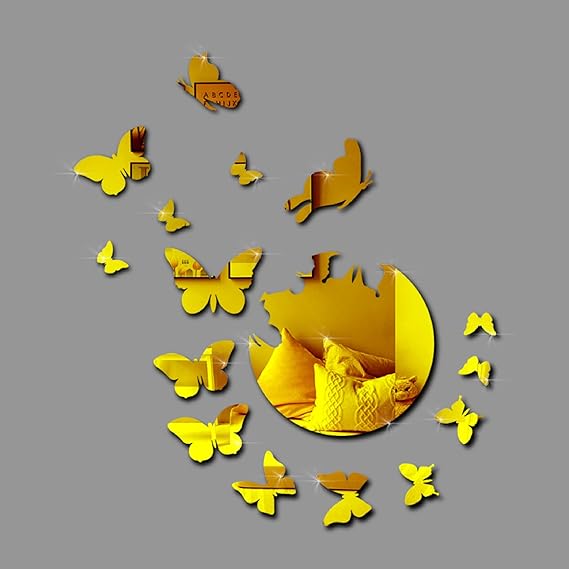 Butterfly Decoration Mirror | 3D Acrylic Mirror for Home Wall