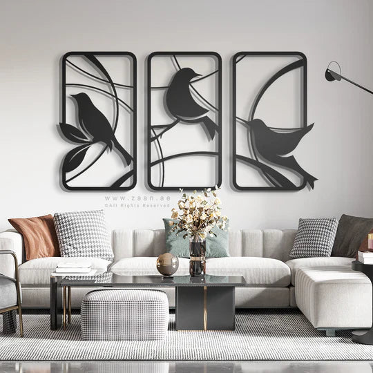 Birds Wall Frame | Acrylic Birds Wall Art