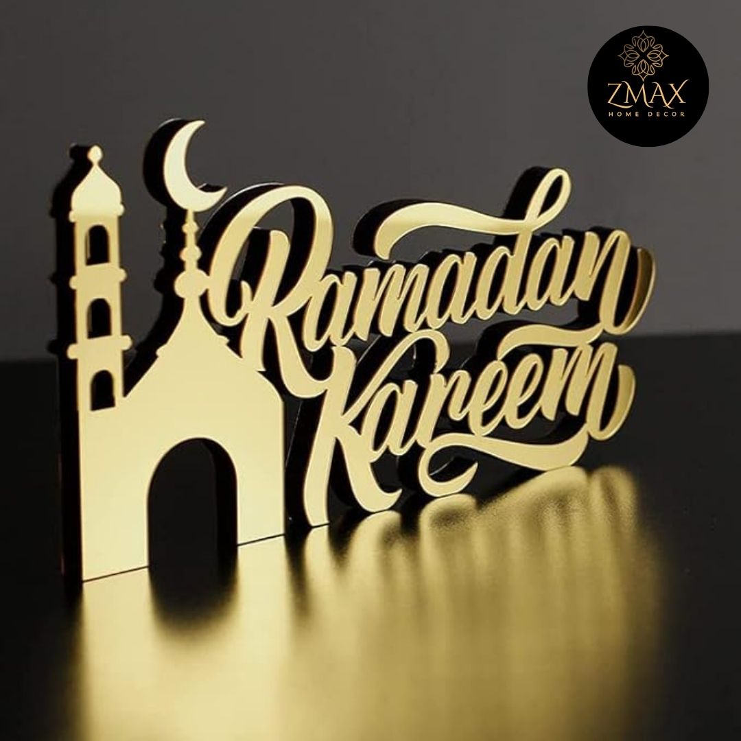 Acrylic Islamic Tabletop Decors | Ramadan Kareem and Eid Mubarak Decoration | Islamic Muslim Gifts