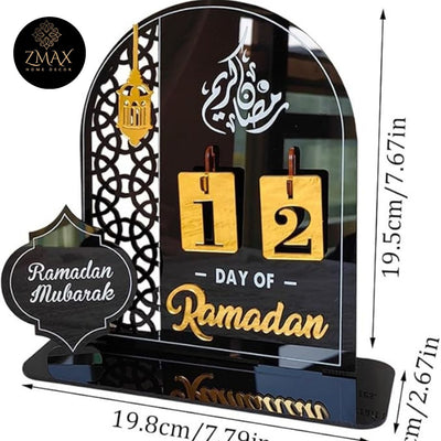 Ramadan Table Calendar | Ramadan Countdown Calendar | Desk Calendars Ramadan | Decorations for Home Decor Muslim Festival&nbsp;