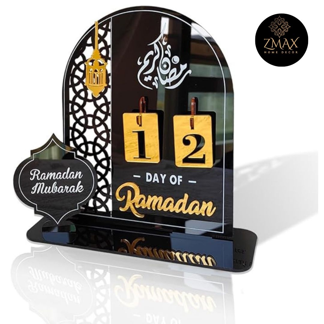 Ramadan Table Calendar | Ramadan Countdown Calendar | Desk Calendars Ramadan | Decorations for Home Decor Muslim Festival&nbsp;