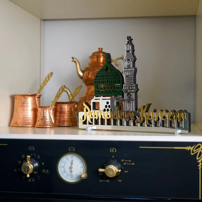 Acrylic Masjid an-Nabawi Ramadan Kareem Table Decor