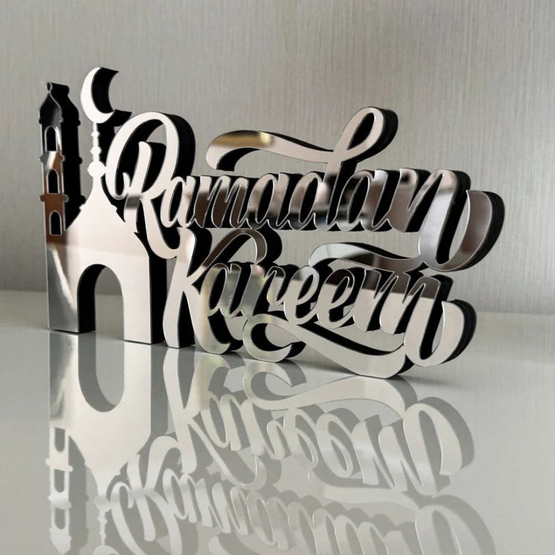 Acrylic Ramadan Kareem Tabletop Decor – Minaret Style