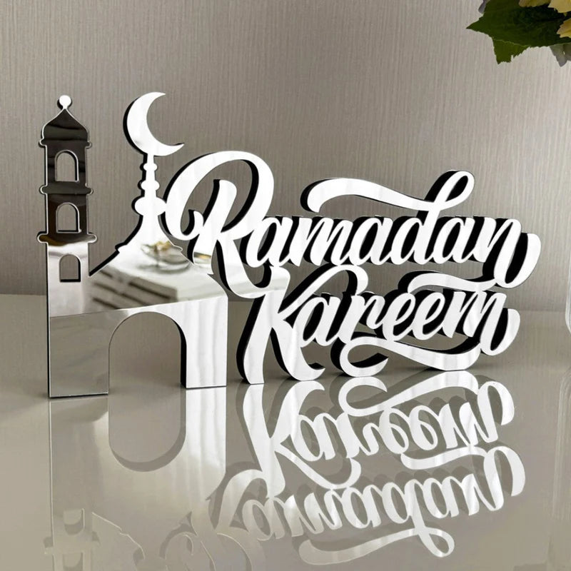 Acrylic Ramadan Kareem Tabletop Decor – Minaret Style