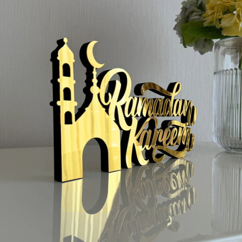 Acrylic Ramadan Kareem Tabletop Decor – Minaret Style