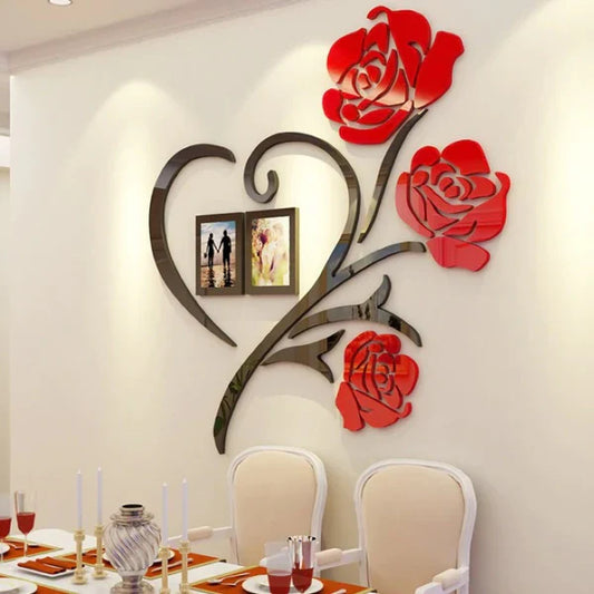 Rose and Heart for wall decoration