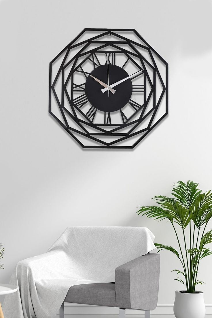 OCTAGON WALL CLOCK ACRYLIC DECORATION