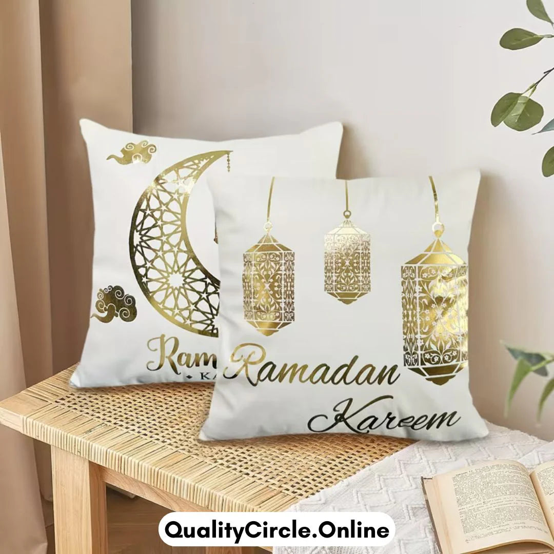 Golden Moon and Lamp Pattern Pillowcase (With Pillow)
