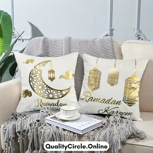 Golden Moon and Lamp Pattern Pillowcase (With Pillow)